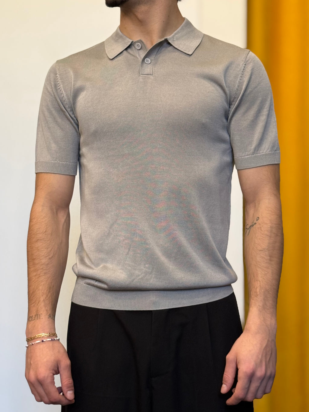 POLO 2 Bottoni Slim Fit GRIGIO