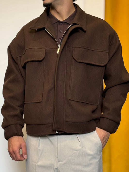 GIACCA Casual MARRONE