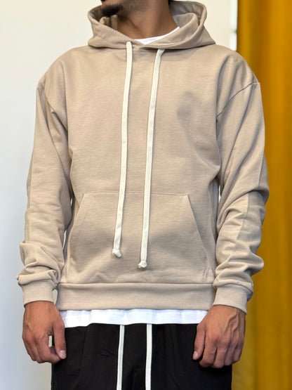 FELPA Con Cappuccio BEIGE
