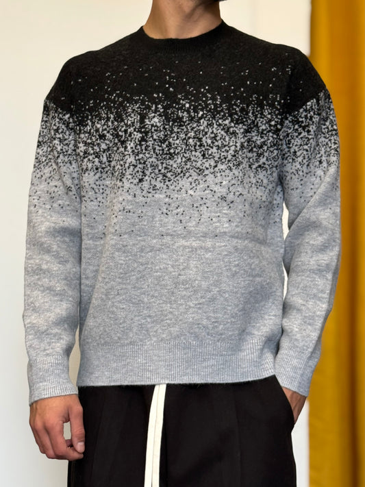 MAGLIONE Fantasia NERO/GRIGIO