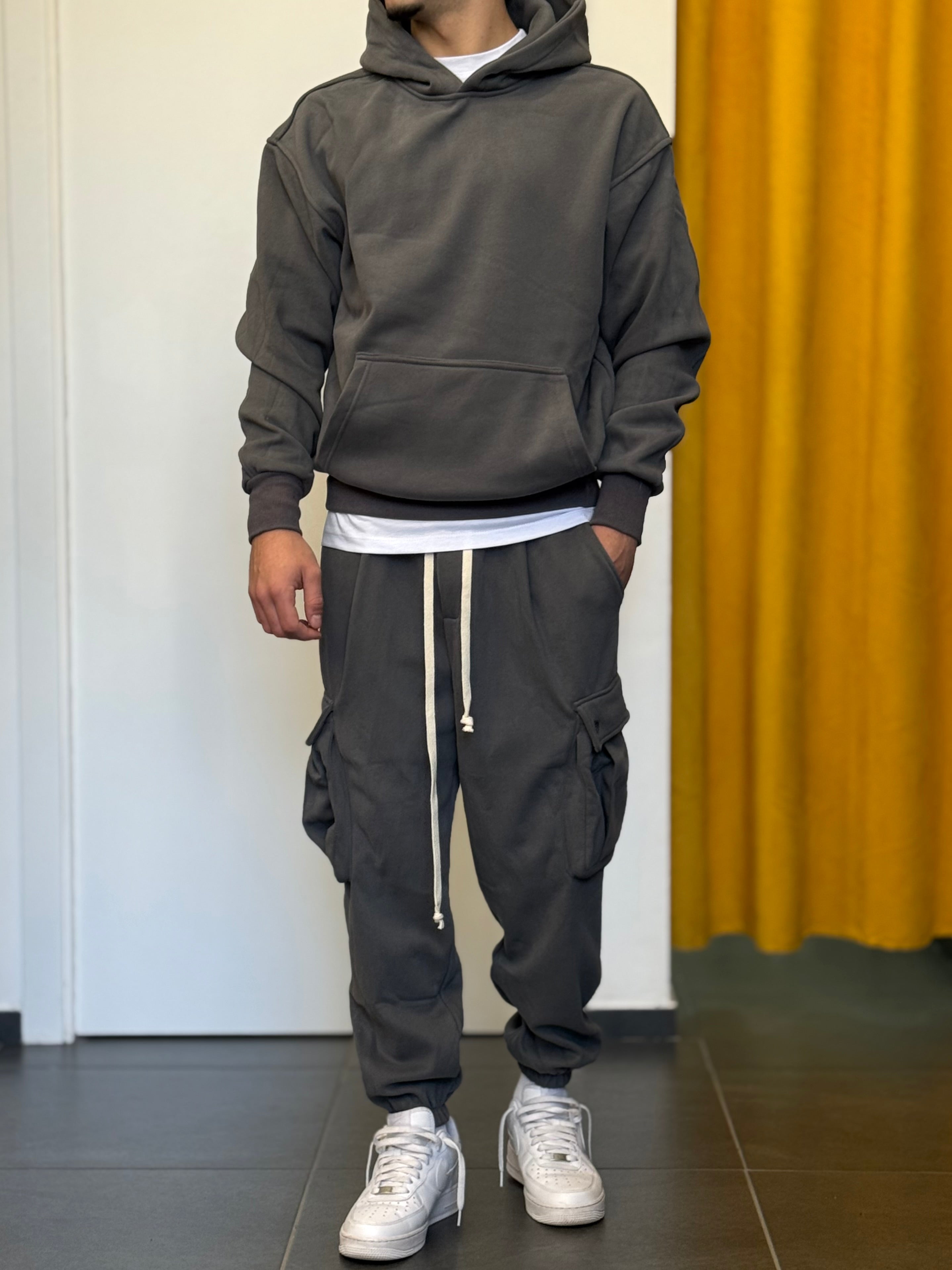 TUTA Cotone Felpato GRIGIO PIOMBO