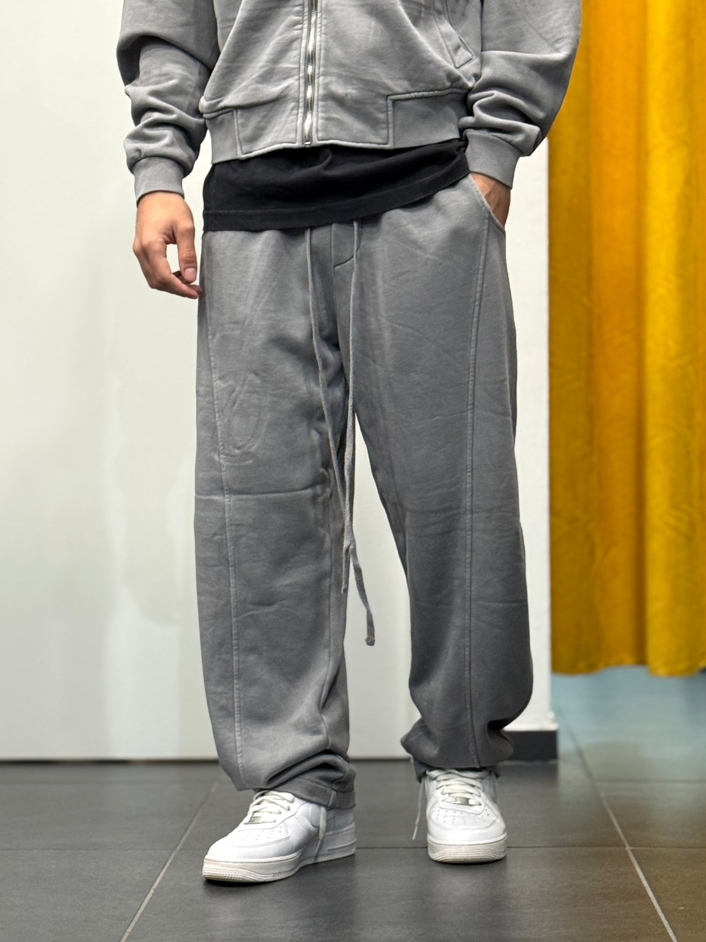 TUTA Full Zip STONE WASHED GRIGIO