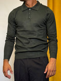 POLO Maniche Lunghe Slim Fit VERDE