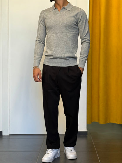 POLO Colletto S/Bottoni Slim Fit GRIGIO