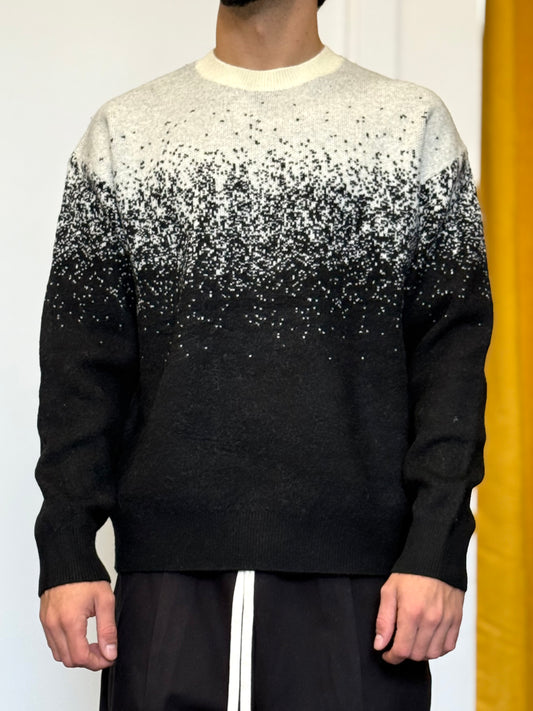 MAGLIONE Fantasia PANNA/NERO