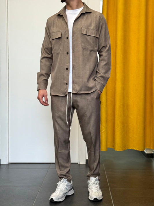 COMPLETO Camicia + Pantalone FANGO