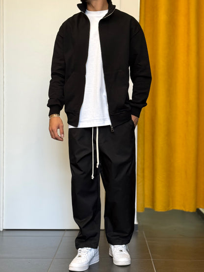 FELPA ZIP Cotone NERO