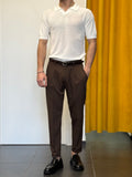 PANTALONE Slim Fit MARRONE