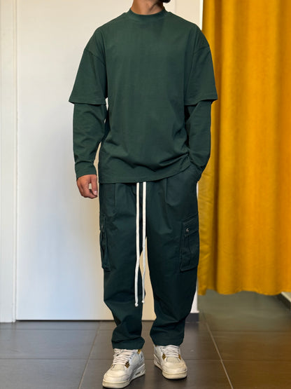 T-SHIRT Double Maniche Lunghe VERDE