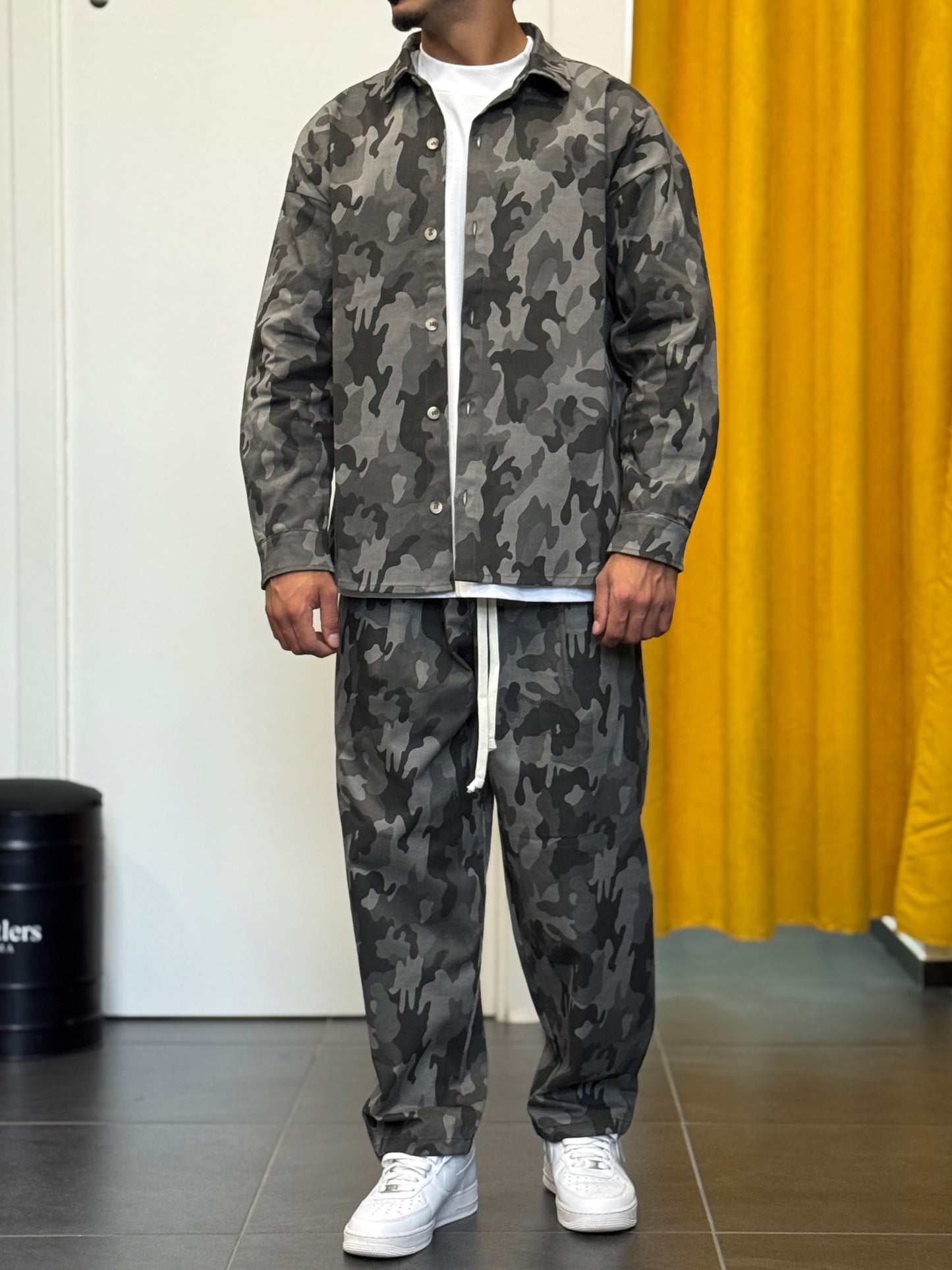 CAMICIA Oversize CAMO GRIGIO