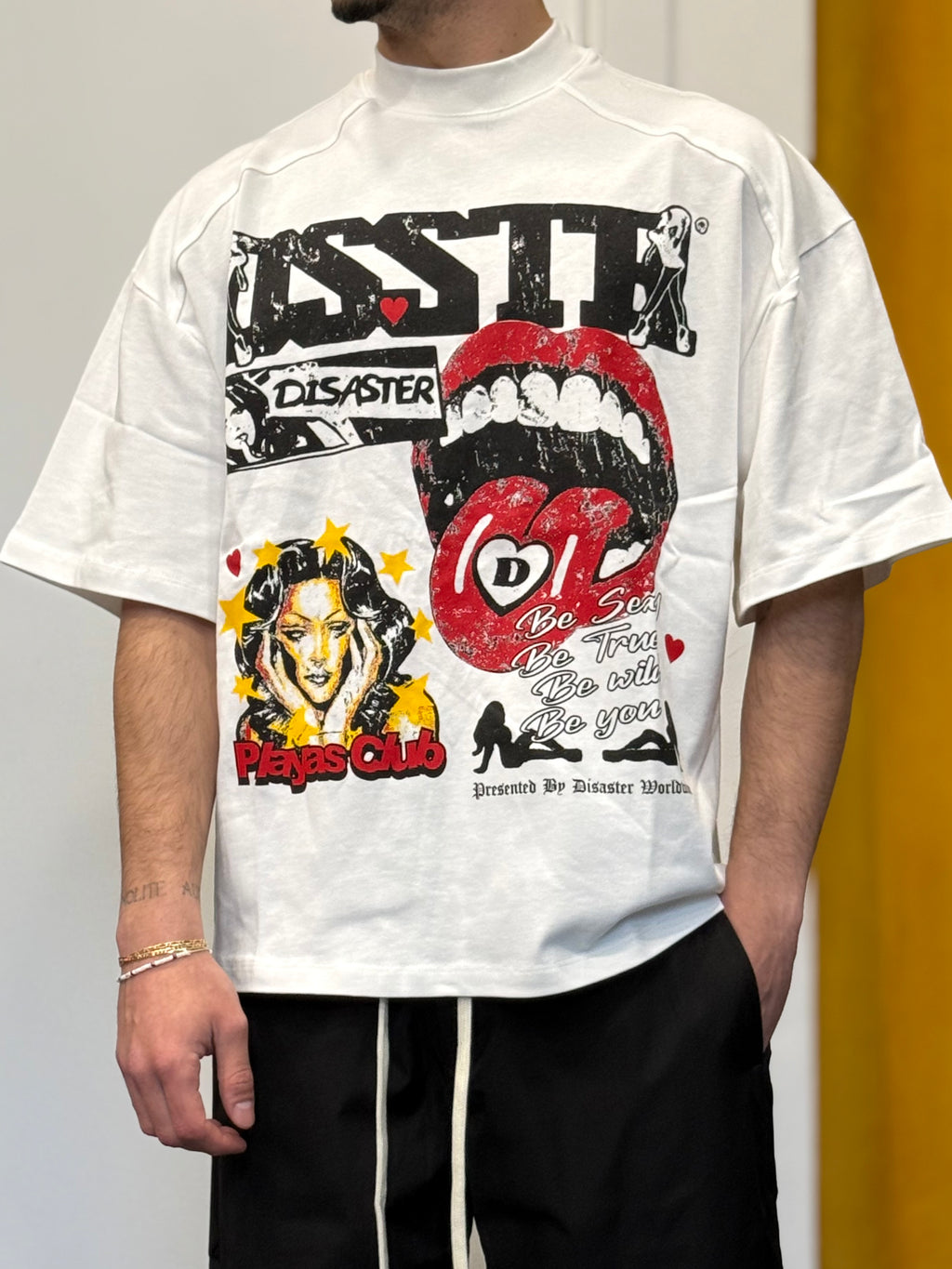 T-SHIRT Disaster BIANCO