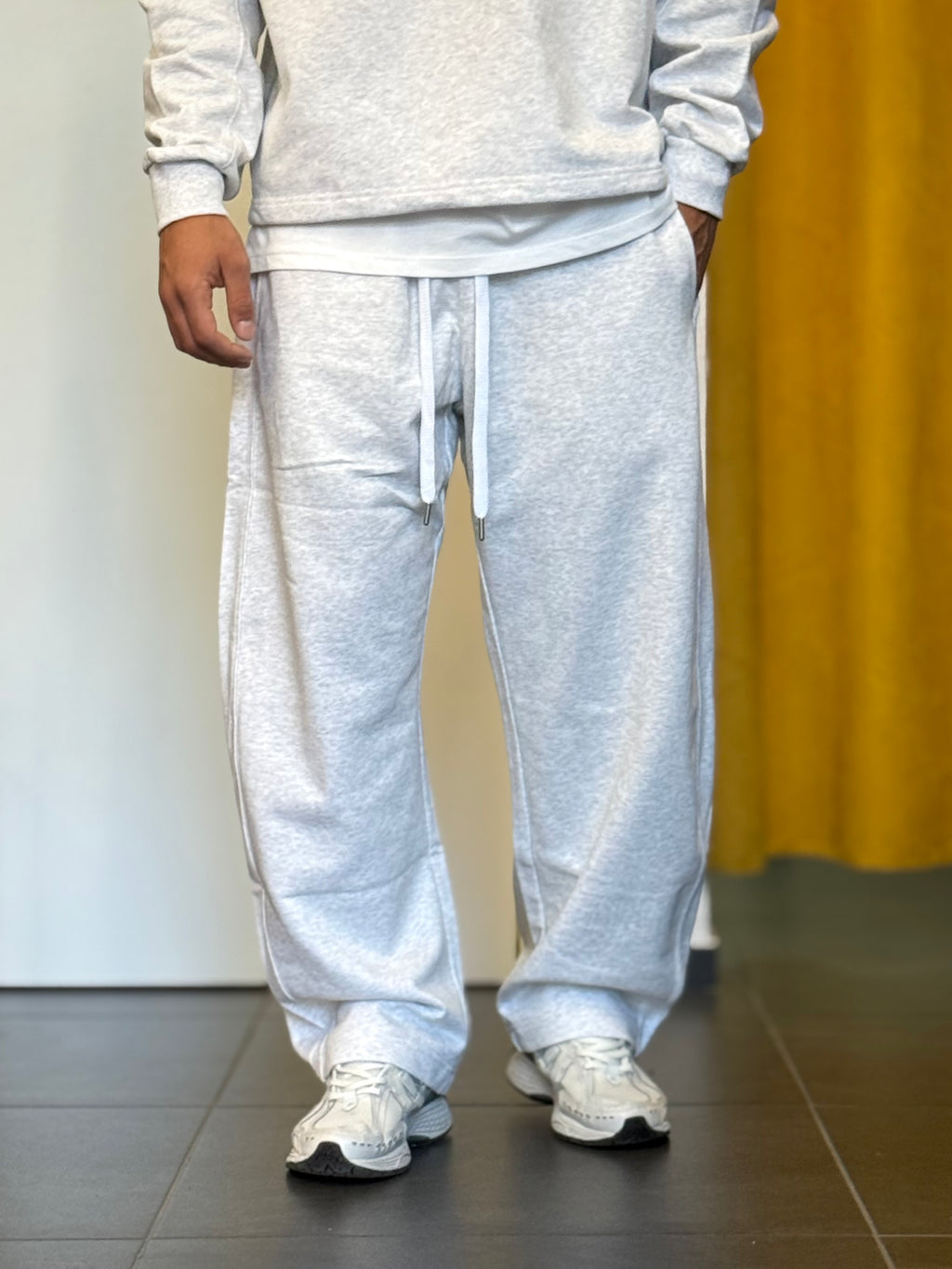 TUTA GIROCOLLO Completa Cotone GRIGIO CHIARO