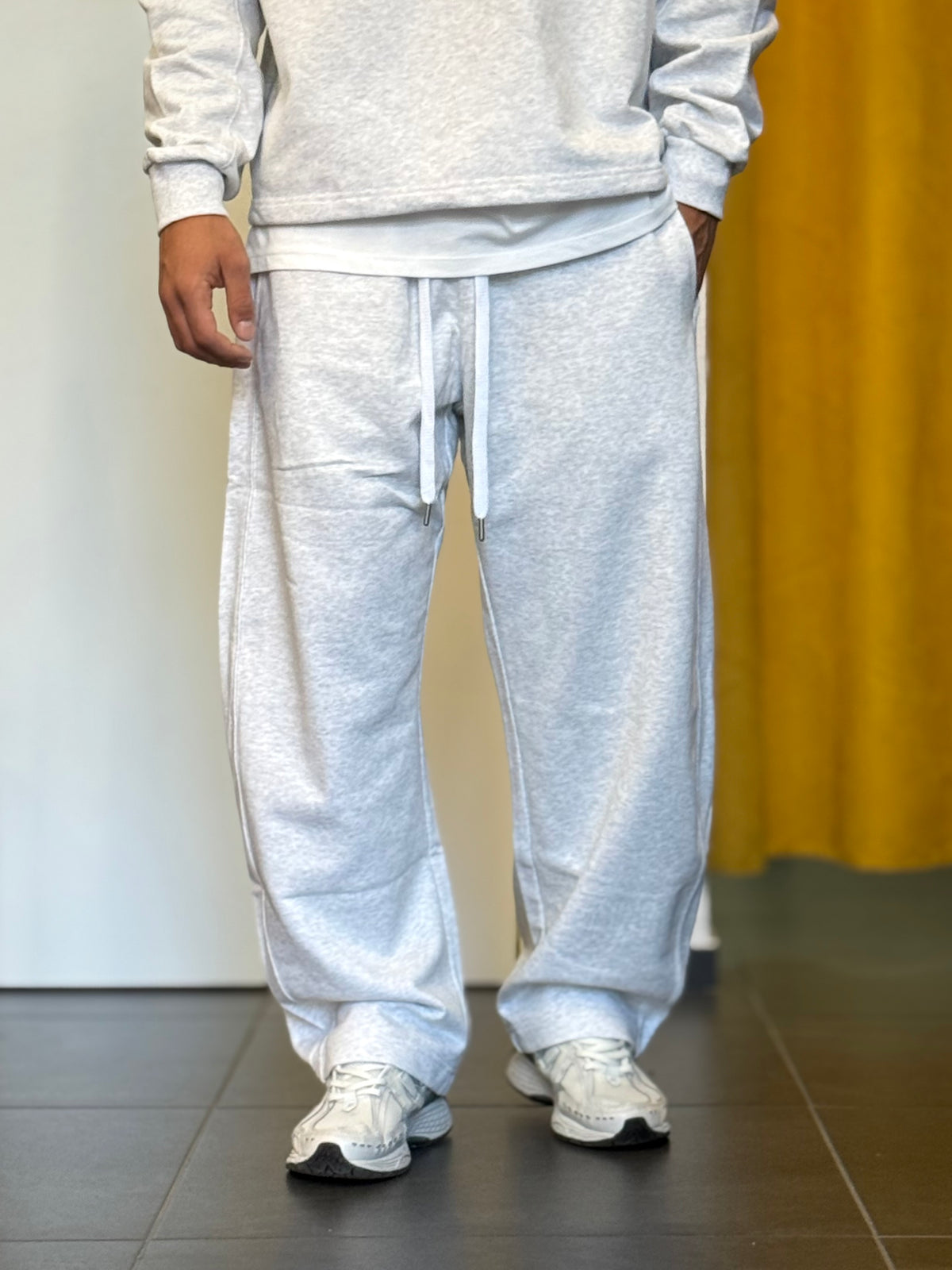 TUTA GIROCOLLO Completa Cotone GRIGIO CHIARO