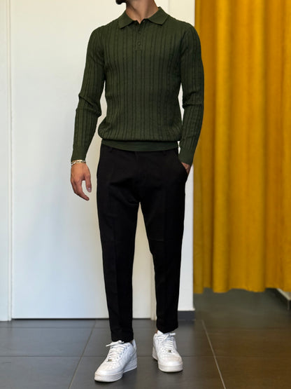 POLO Strutturata Slim Fit VERDE