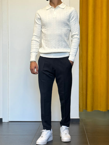 POLO Strutturata Slim Fit BIANCO