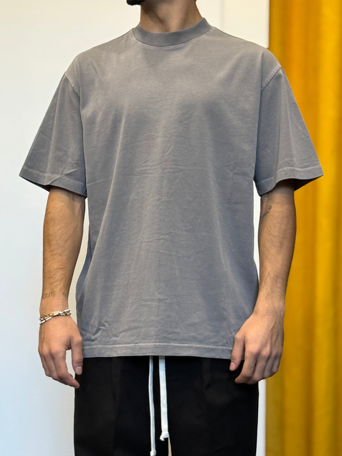 T-SHIRT PREMIUM Slavato GRIGIO