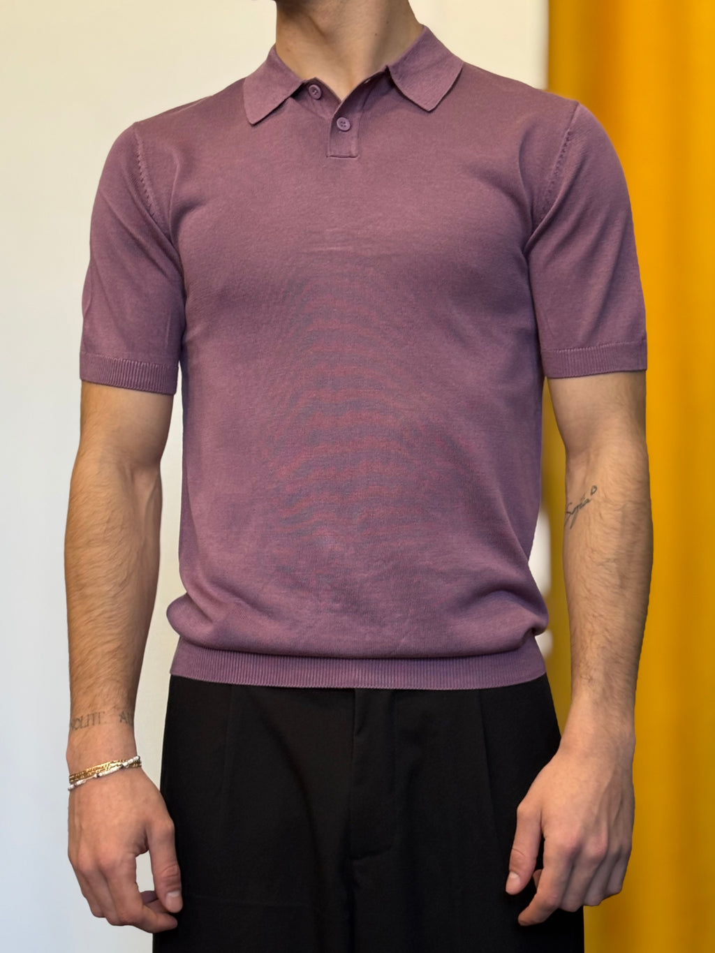 POLO 2 Bottoni Slim Fit VIOLA