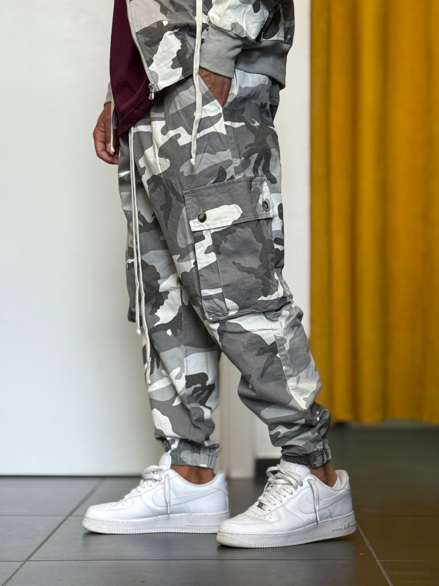 COORDINATO Cargo Camouflage GRIGIO CHIARO