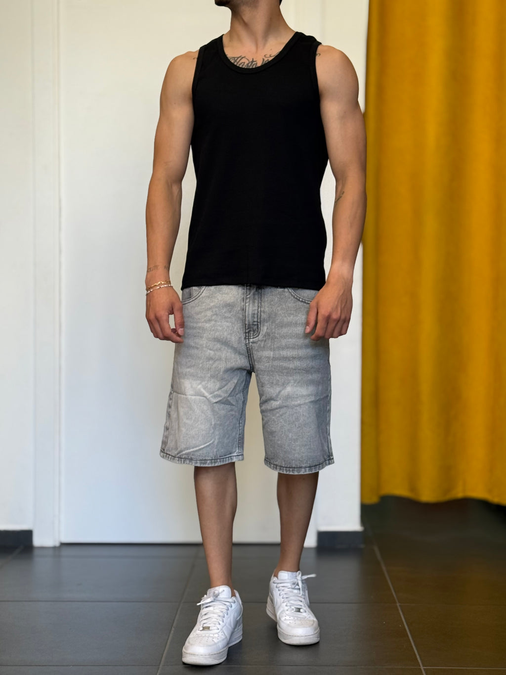 CANOTTA Slim Fit NERO