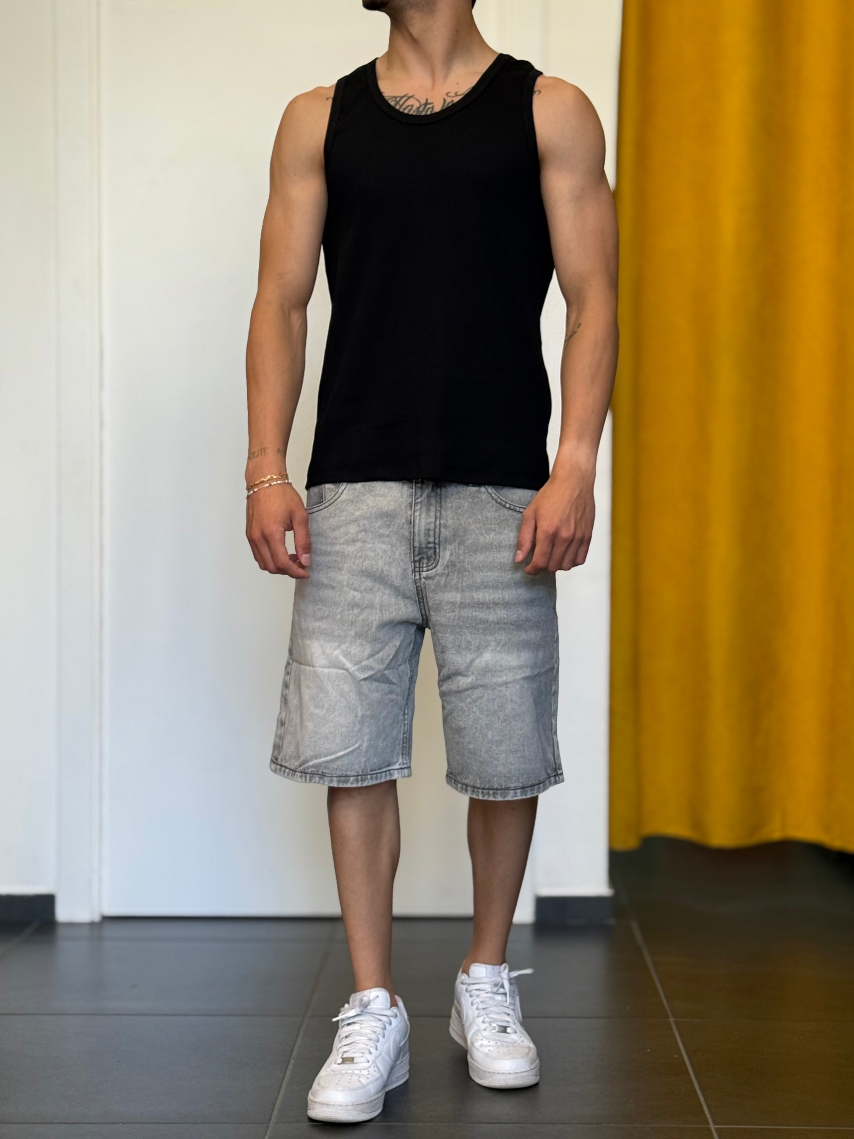 CANOTTA Slim Fit NERO