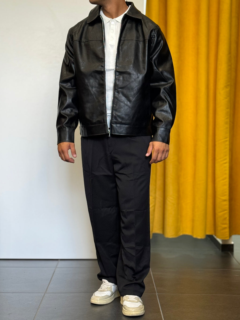 GIACCA Pelle NERO