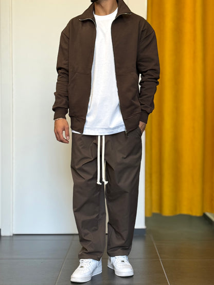 FELPA ZIP Cotone MARRONE