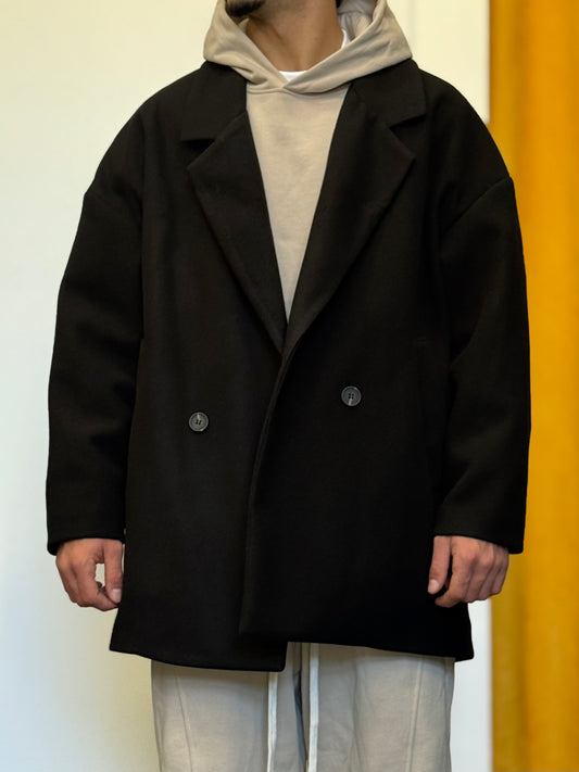 CAPPOTTO Doppio Petto Oversize NERO