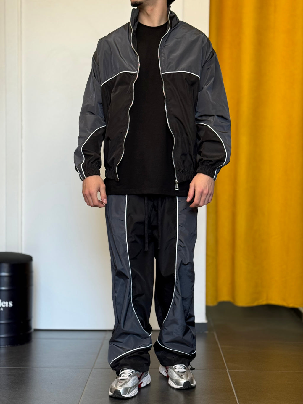 TUTA PRIMAVERA Tessuto Tecnico NERO/GRIGIO