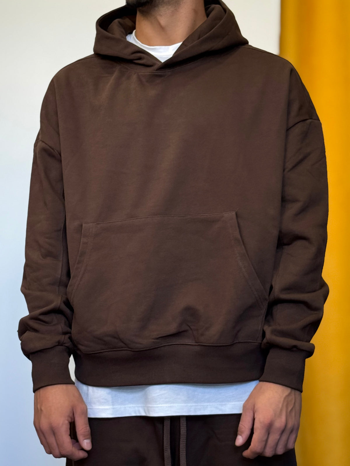 TUTA CAPPUCCIO Completa Cotone MARRONE