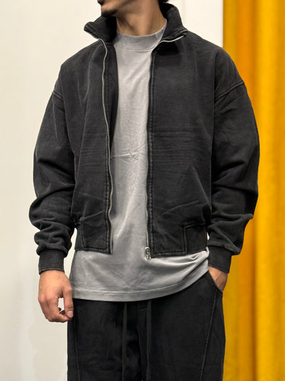 TUTA Full Zip STONE WASHED NERO