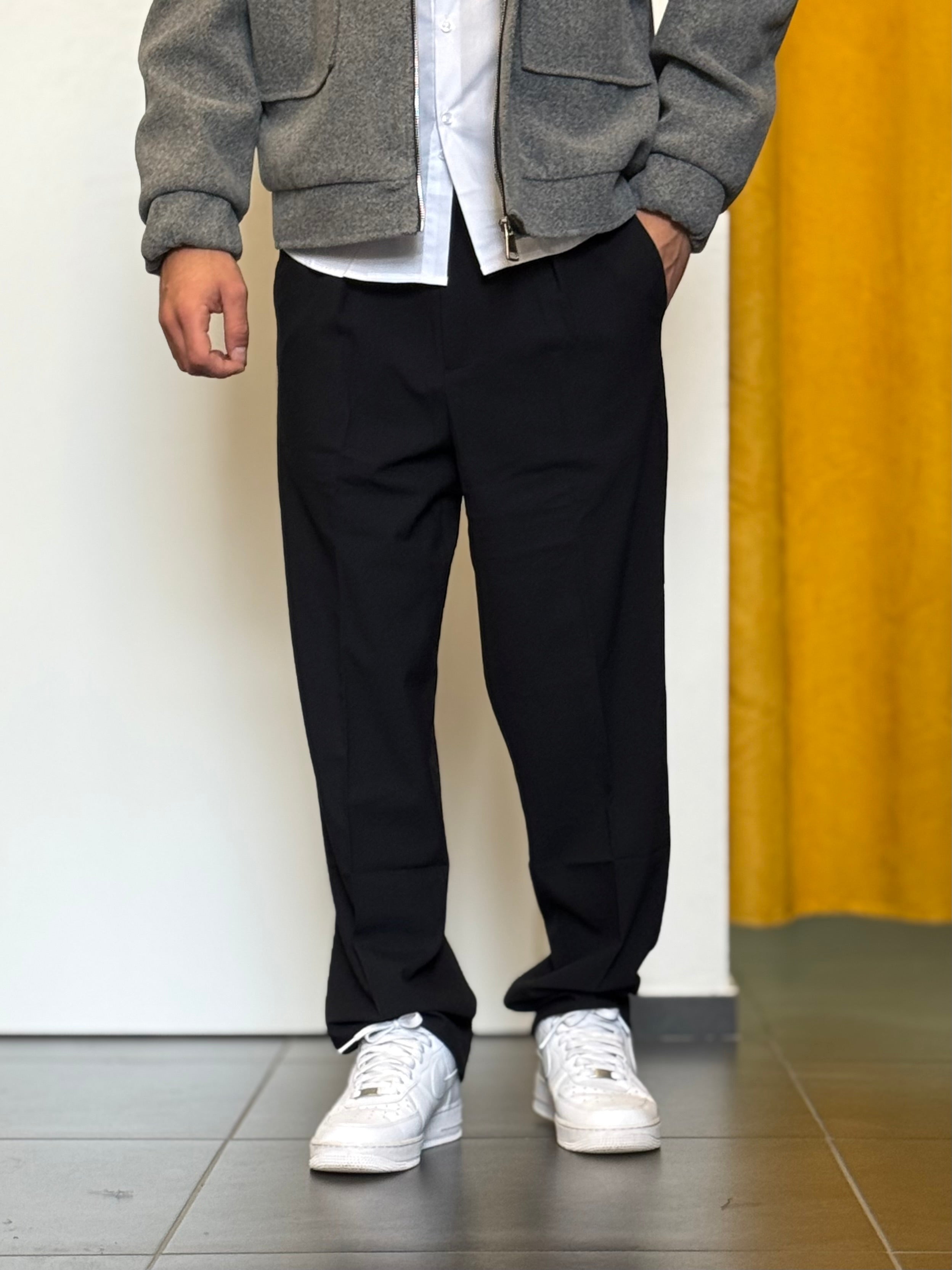 PANTALONE Elegante Semi-Over BLU NOTTE