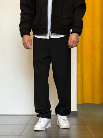 PANTALONE Elegante Semi-Over NERO