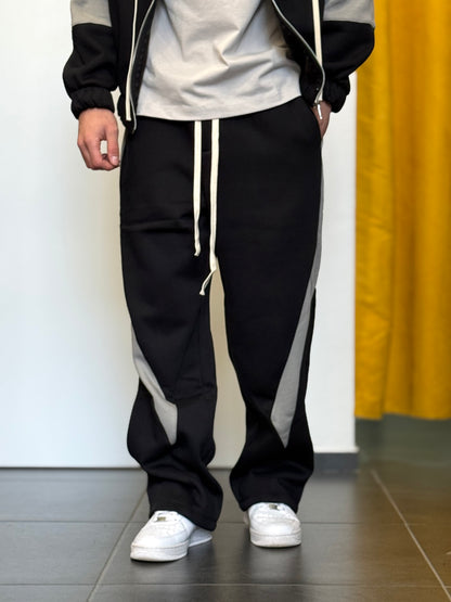 TUTA Cotone Felpato NERO/GRIGIO