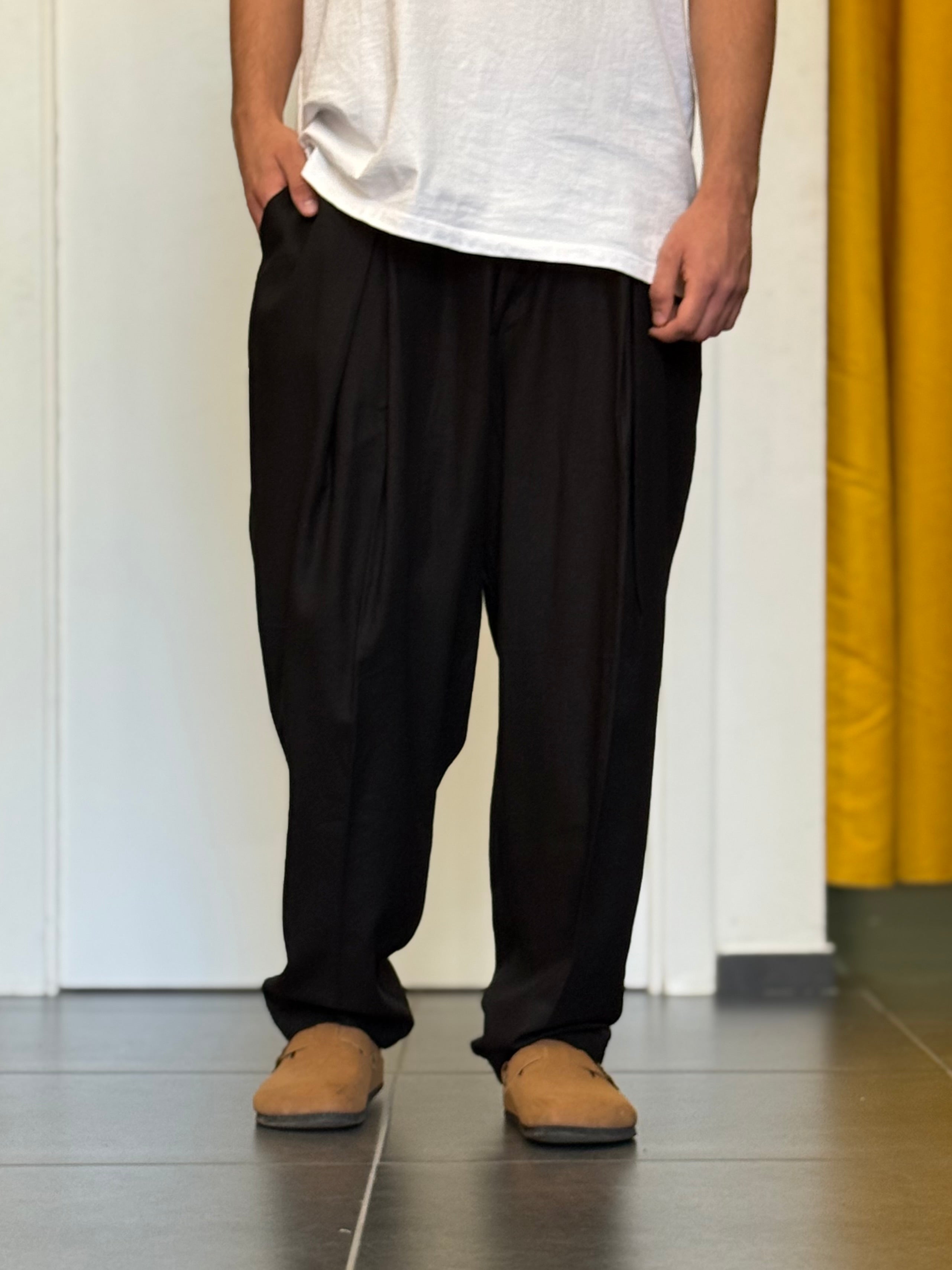PANTALONE Misto Lino NERO