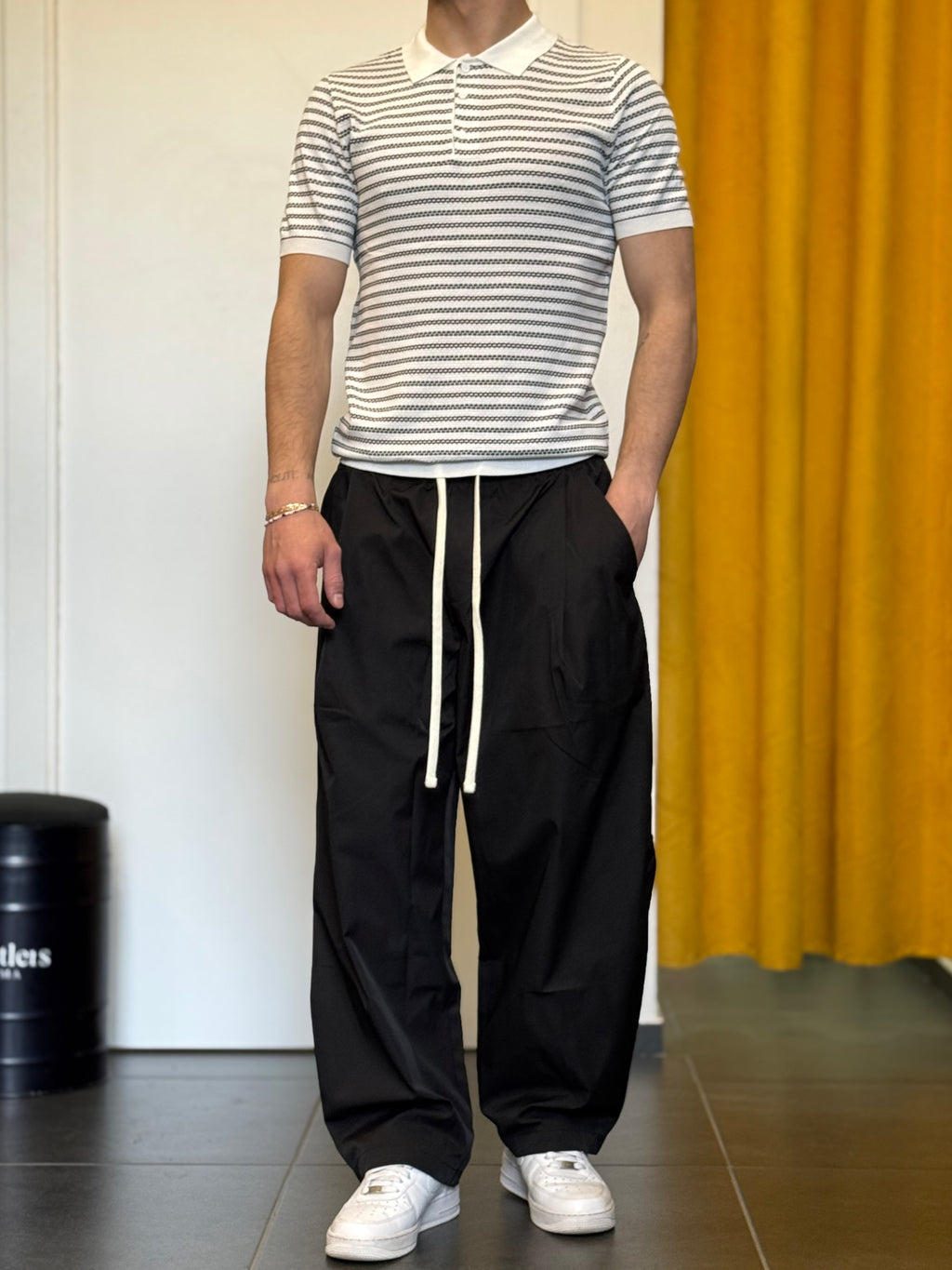 POLO Mille Righe Slim BIANCO