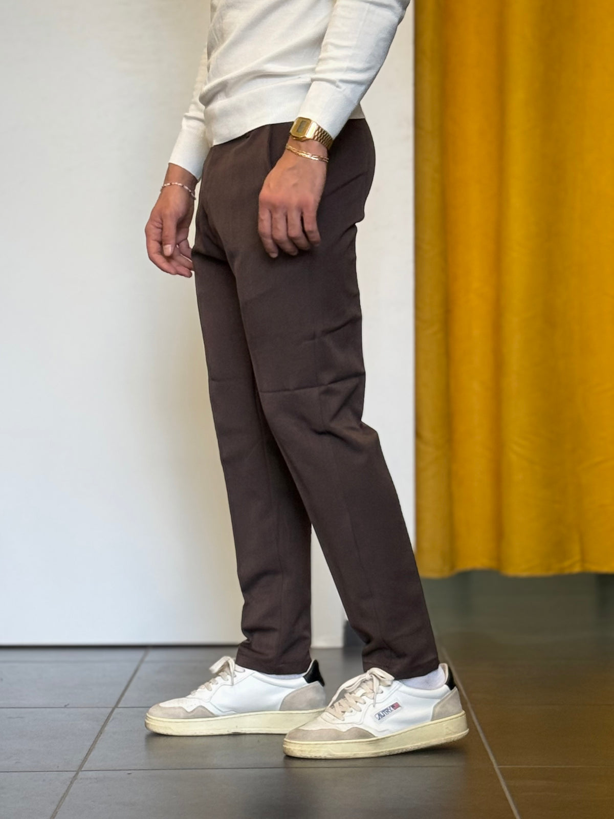 PANTALONE Slim Fit MARRONE