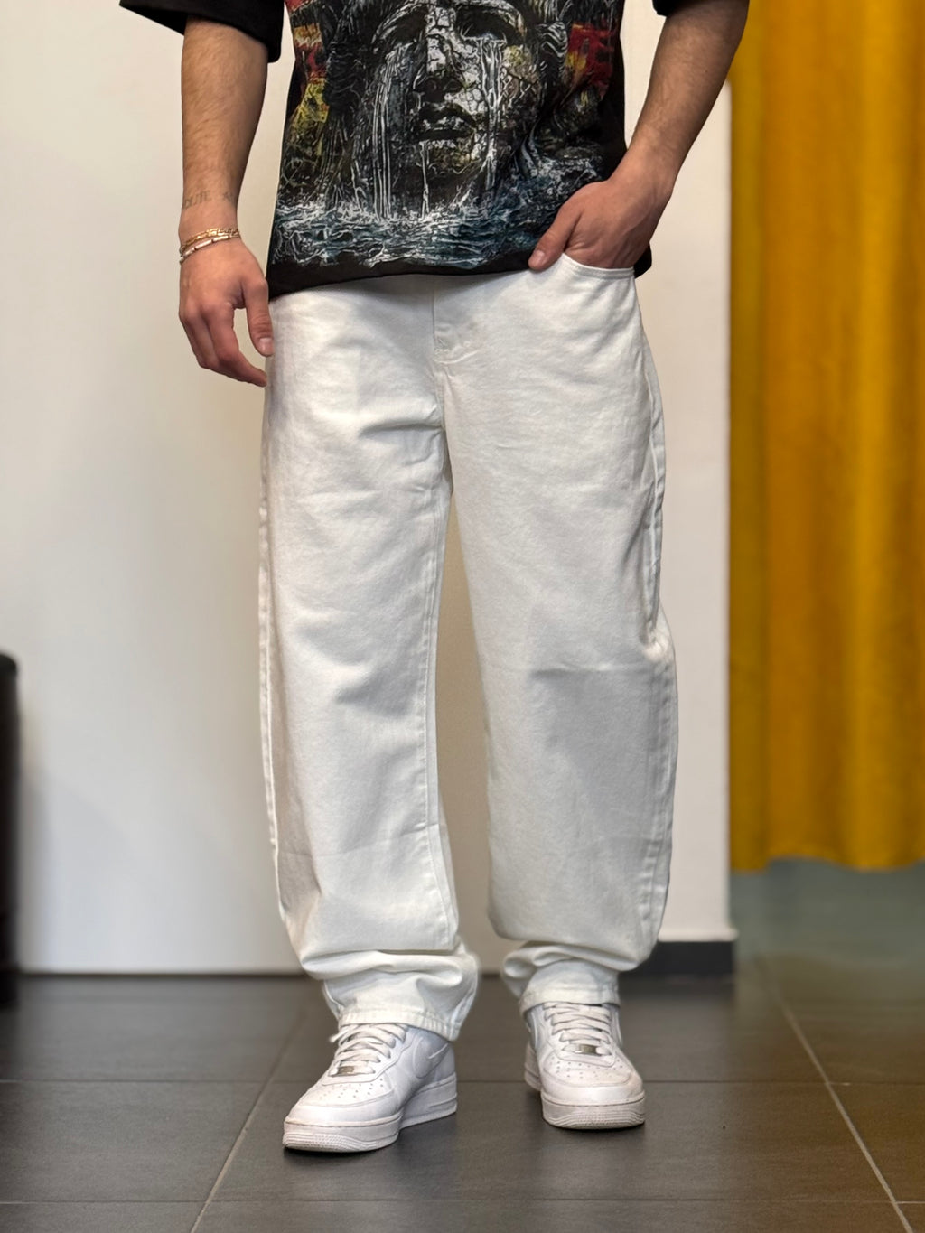 DENIM Baggy BIANCO