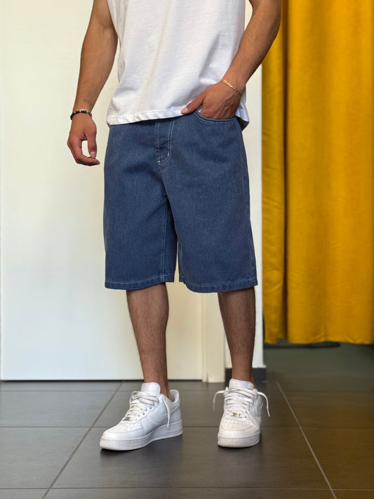 BERMUDA DENIM Baggy Blu