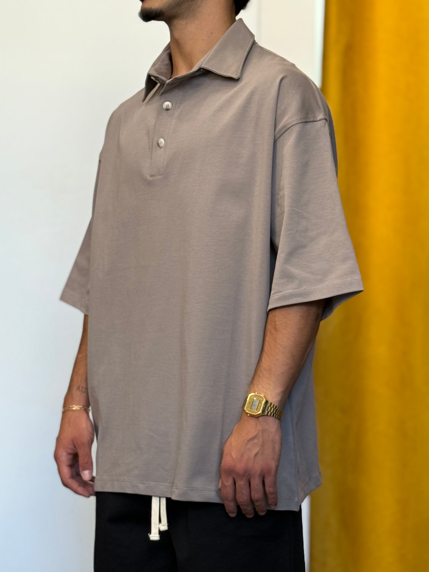 POLO OVERSIZE Fango