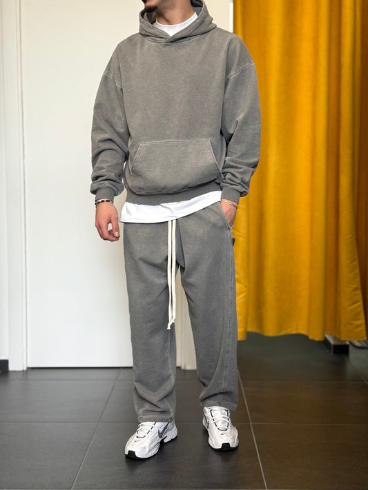 COMPLETO TUTA GARZATA Over Grigio STONE WASHED