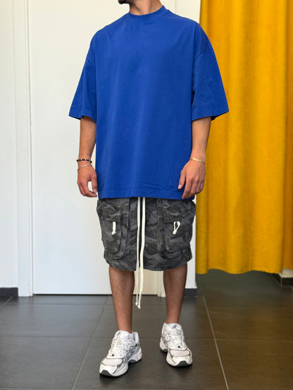 T-SHIRT OVERSIZE Colletto BLU ROYAL