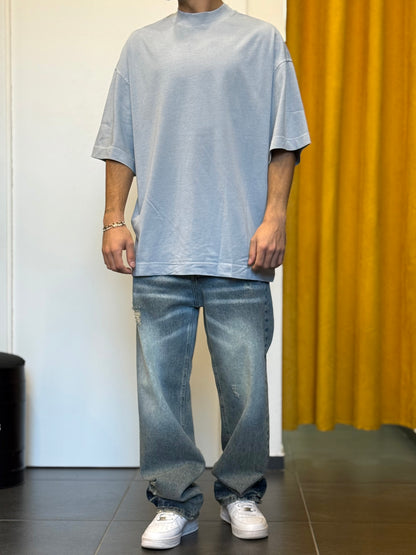 T-SHIRT PREMIUM OVERSIZE Slavato CELESTE