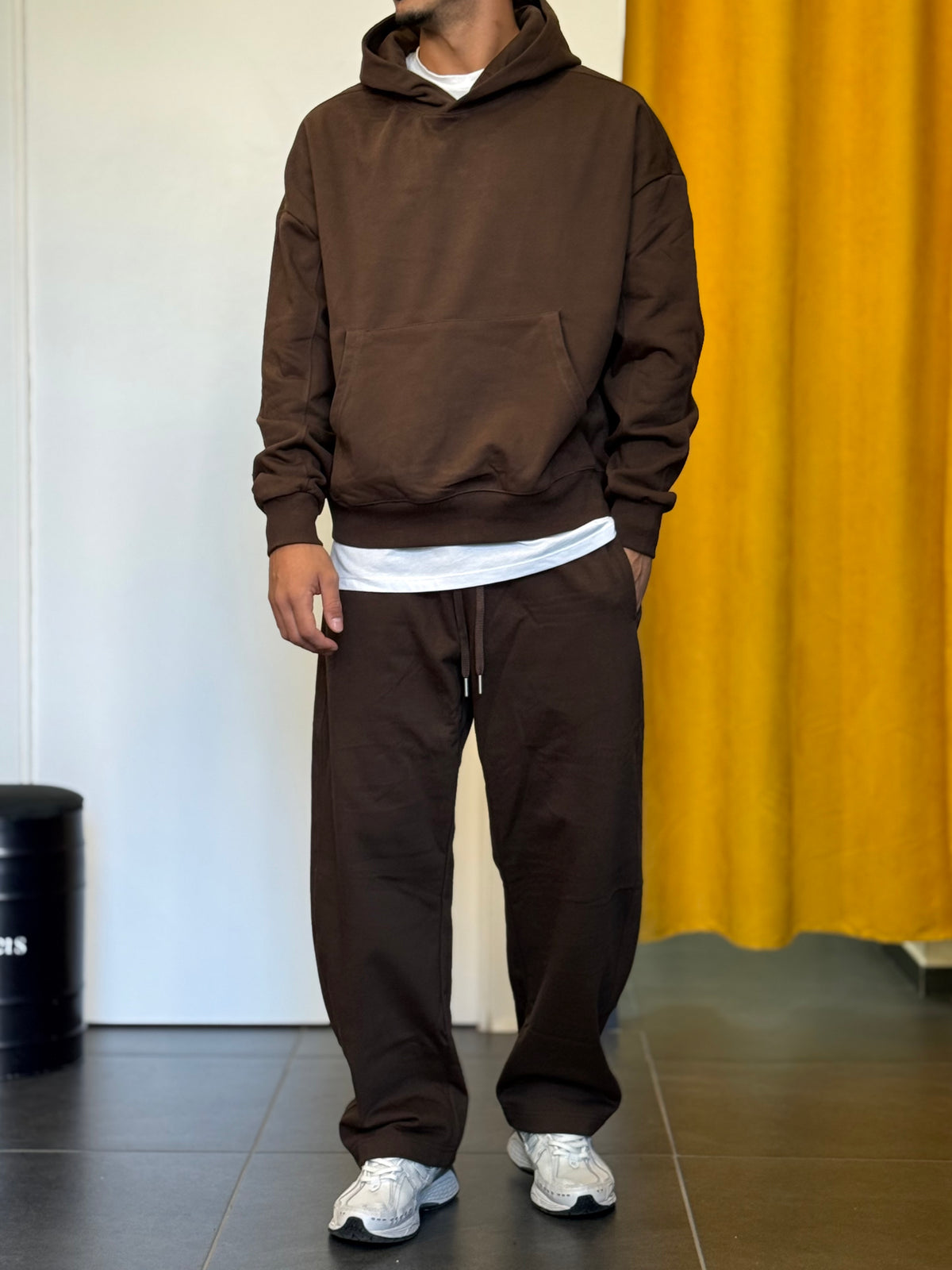 TUTA CAPPUCCIO Completa Cotone MARRONE
