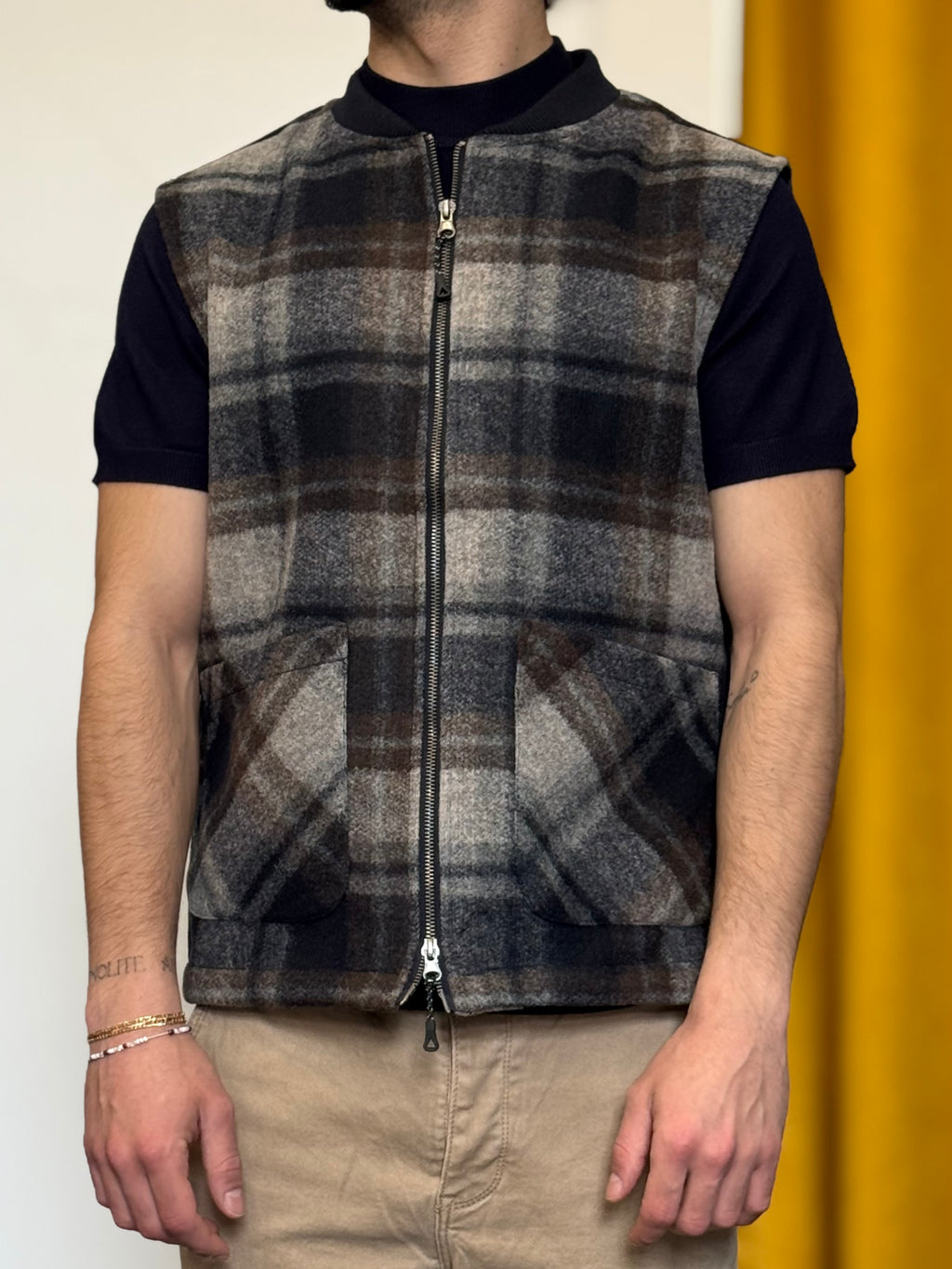 SMANICATO Slim Fit QUADRI BLU