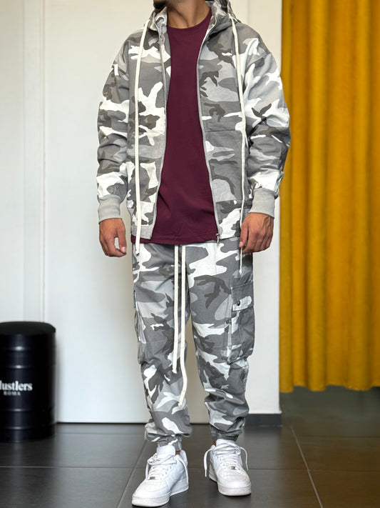 COORDINATO Cargo Camouflage GRIGIO CHIARO