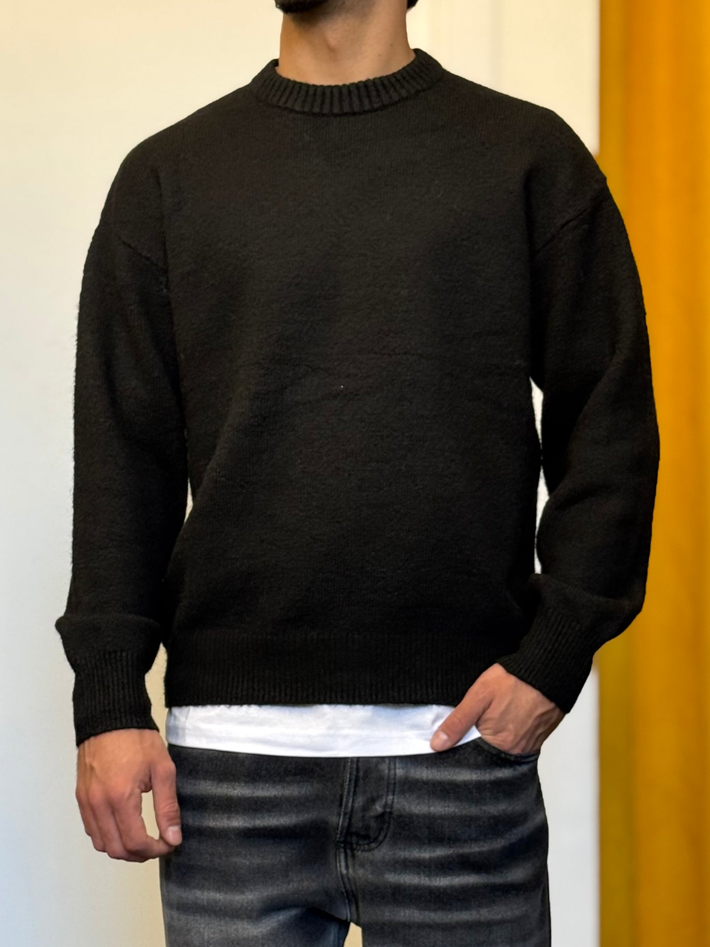 MAGLIONE Semi-Over NERO