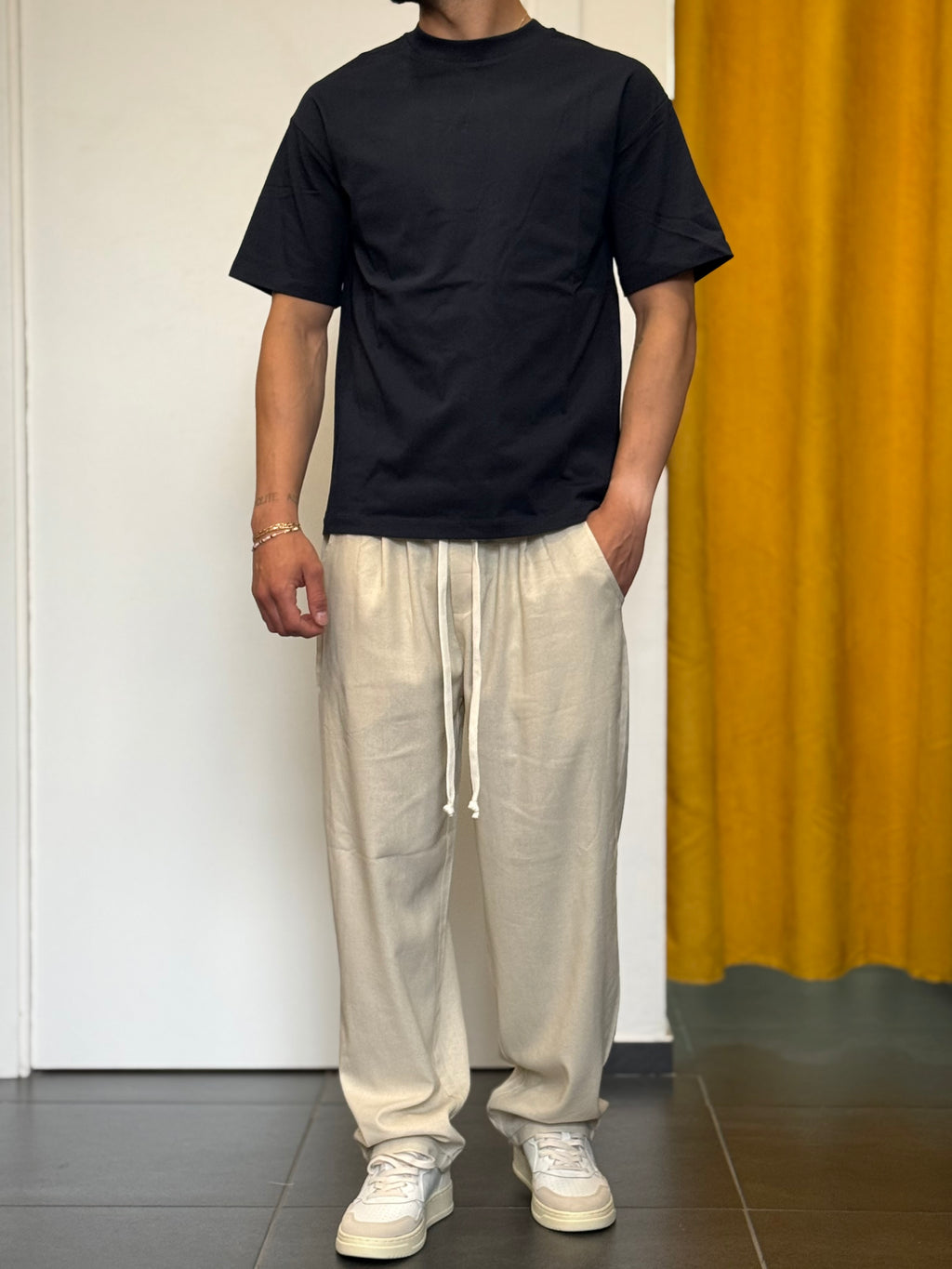 PANTALACCIO LINO Over BEIGE