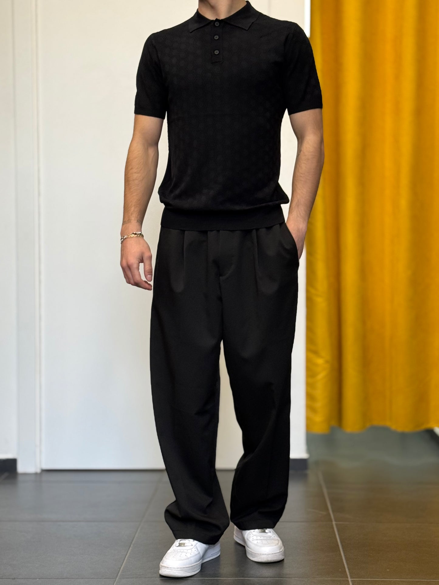 POLO #3 Slim Fit NERO