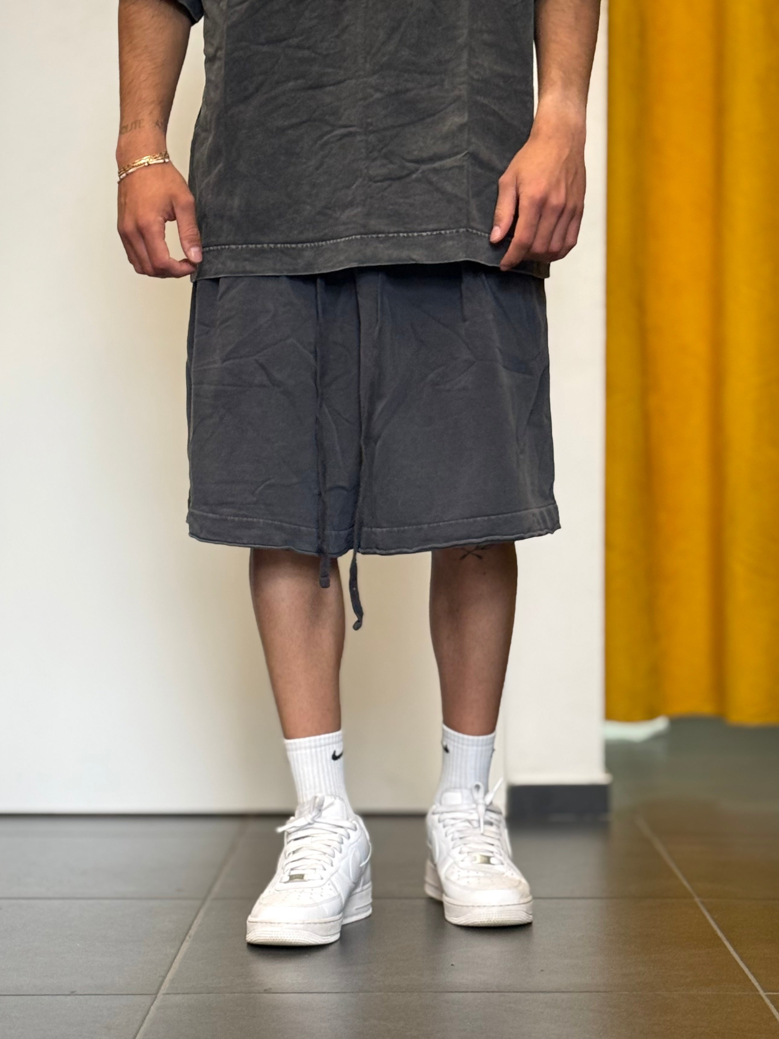 COORDINATO Cotone Slavato Oversize GRIGIO