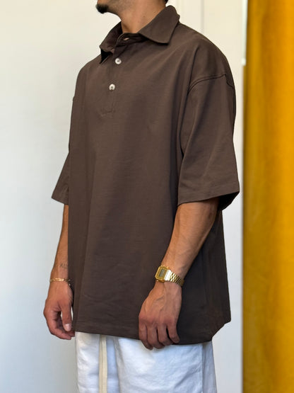 POLO OVERSIZE Marrone